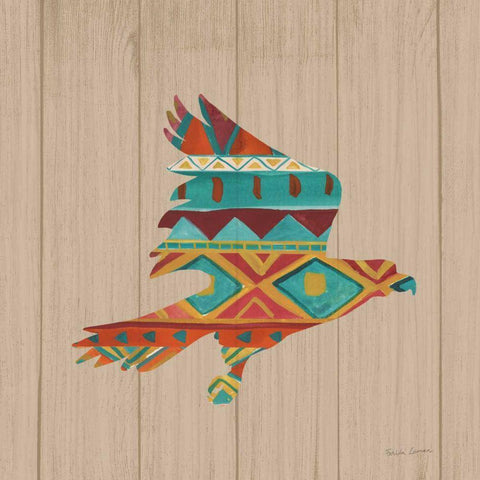 Southwestern Vibes III on Walnut Gold Ornate Wood Framed Art Print with Double Matting by Zaman, Farida