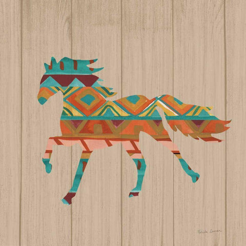 Southwestern Vibes IV on Walnut White Modern Wood Framed Art Print with Double Matting by Zaman, Farida