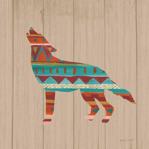 Southwestern Vibes VI on Walnut White Modern Wood Framed Art Print by Zaman, Farida