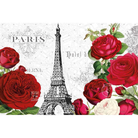 Rouge Paris I White Modern Wood Framed Art Print by Pertiet, Katie