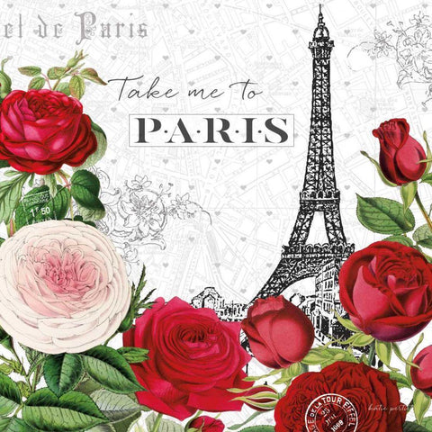 Rouge Paris III White Modern Wood Framed Art Print with Double Matting by Pertiet, Katie