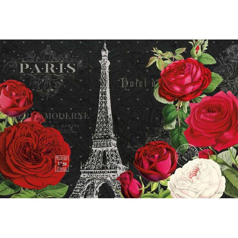 Rouge Paris I Black White Modern Wood Framed Art Print by Pertiet, Katie