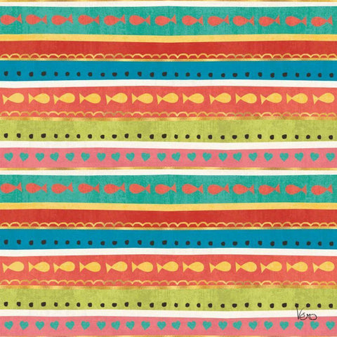 Otomi Cats Step 03 Black Modern Wood Framed Art Print by Charron, Veronique