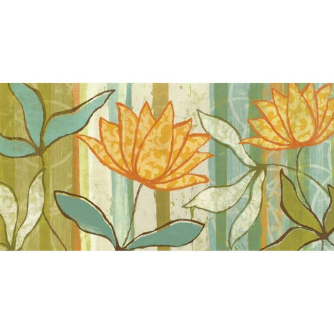 Isabellas Garden Gold Ornate Wood Framed Art Print with Double Matting by Adams, Sarah
