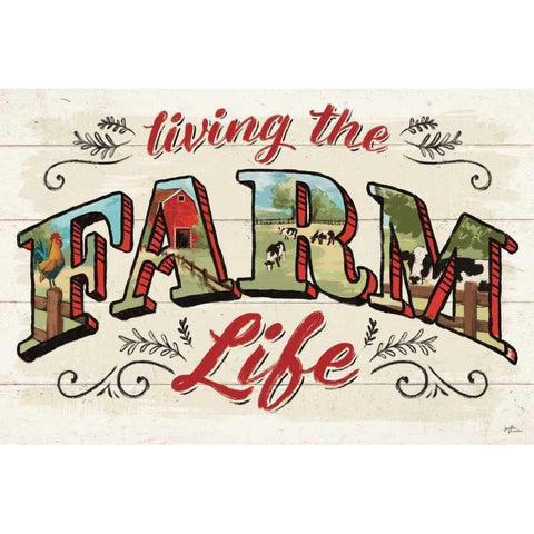 Farm Life IV Black Modern Wood Framed Art Print with Double Matting by Penner, Janelle