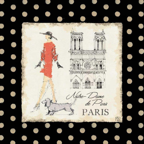 Ladies in Paris IV White Modern Wood Framed Art Print by Tillmon, Avery