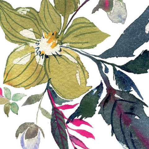Hellebore Ya Doing I Black Modern Wood Framed Art Print with Double Matting by Rice, Kristy