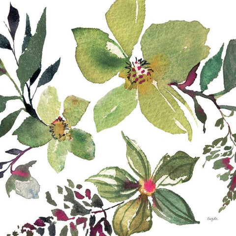 Hellebore Ya Doing II Black Modern Wood Framed Art Print with Double Matting by Rice, Kristy