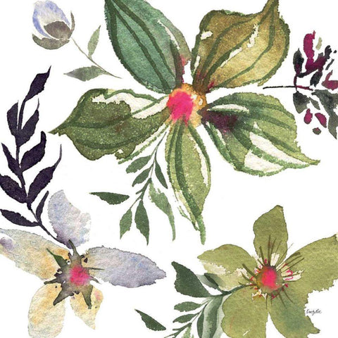 Hellebore Ya Doing IV Gold Ornate Wood Framed Art Print with Double Matting by Rice, Kristy