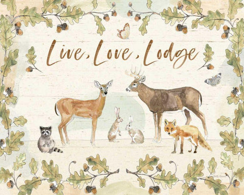 Woodland Wreath IV v2 White Modern Wood Framed Art Print with Double Matting by Grove, Beth