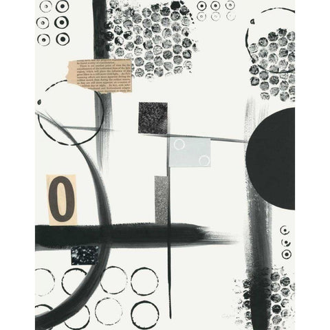 Zero Black Modern Wood Framed Art Print by Prahl, Courtney