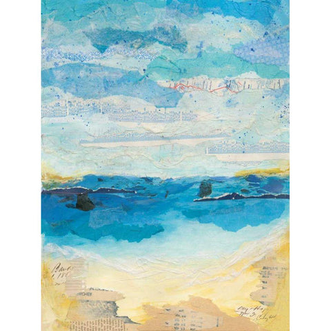 Abstract Coastal III White Modern Wood Framed Art Print by Prahl, Courtney