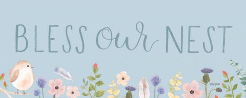 Spring Sentiments V Black Ornate Wood Framed Art Print with Double Matting by Jackson, Jenaya