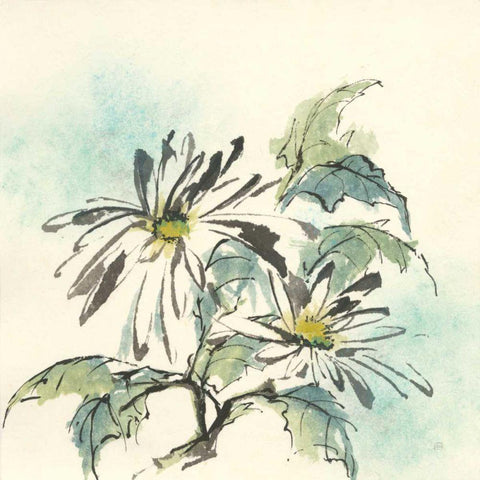 Snowmum IV White Modern Wood Framed Art Print by Paschke, Chris