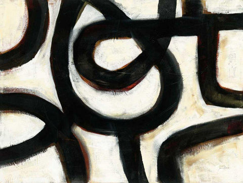 In the Maze IV White Modern Wood Framed Art Print with Double Matting by Davies, Jane