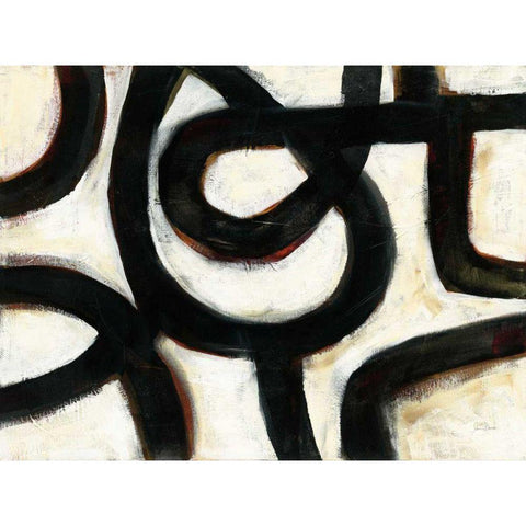 In the Maze IV Black Modern Wood Framed Art Print by Davies, Jane