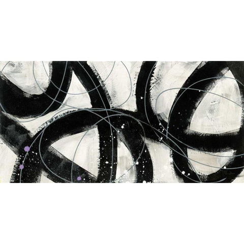 In the Maze V Black Modern Wood Framed Art Print by Davies, Jane