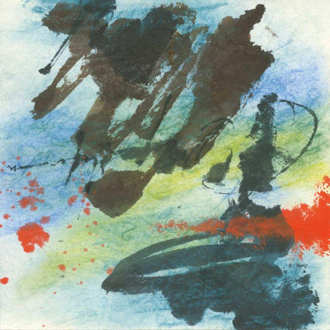 Graffiti Blue II Black Ornate Wood Framed Art Print with Double Matting by Paschke, Chris