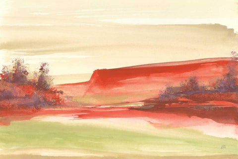 Red Rock III White Modern Wood Framed Art Print with Double Matting by Paschke, Chris