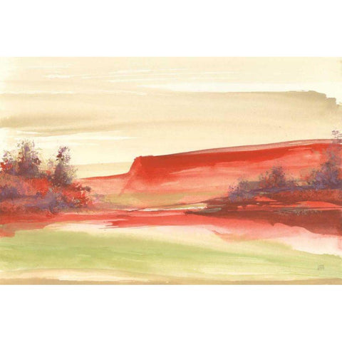 Red Rock III Black Modern Wood Framed Art Print by Paschke, Chris