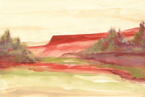 Red Rock V Black Ornate Wood Framed Art Print with Double Matting by Paschke, Chris