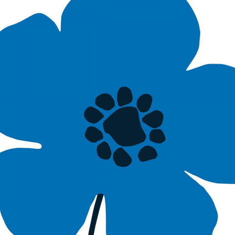 Pop Art Floral I White Modern Wood Framed Art Print with Double Matting by Wild Apple Portfolio