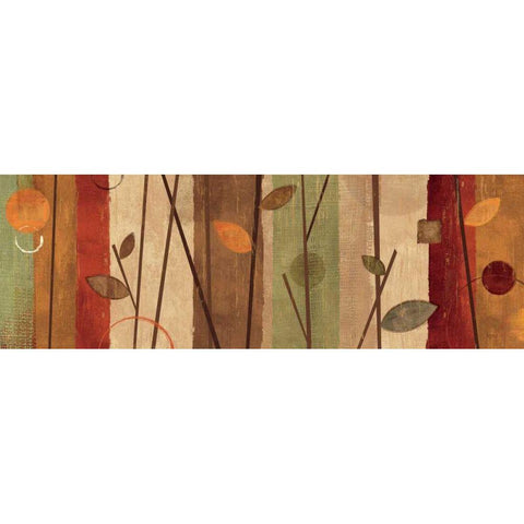 Modern Forest Natural Gold Ornate Wood Framed Art Print with Double Matting by Charron, Veronique