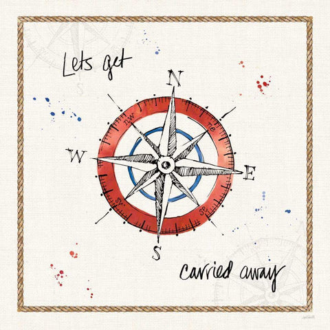 Coastal Buoys V White Modern Wood Framed Art Print with Double Matting by Tavoletti, Anne