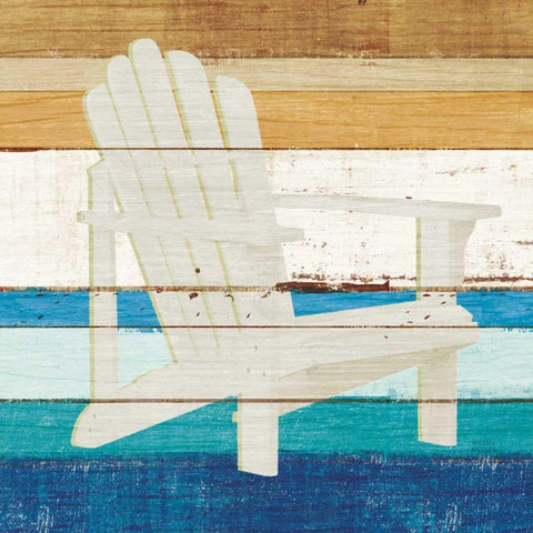 Beachscape IV Black Modern Wood Framed Art Print with Double Matting by Mullan, Michael