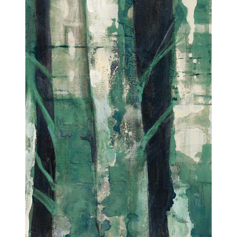 Deep Woods I Emerald Crop Gold Ornate Wood Framed Art Print with Double Matting by Hristova, Albena