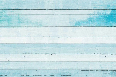 Beachscape Palms IX blue White Modern Wood Framed Art Print with Double Matting by Mullan, Michael