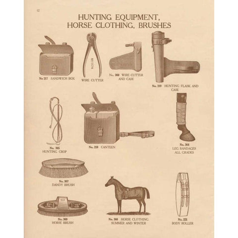 Equine Riding Gear IV Gold Ornate Wood Framed Art Print with Double Matting by Wild Apple Portfolio