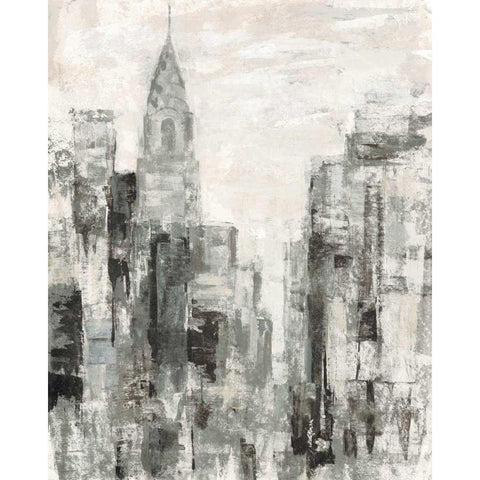 Manhattan Neutral I Crop Black Modern Wood Framed Art Print with Double Matting by Vassileva, Silvia