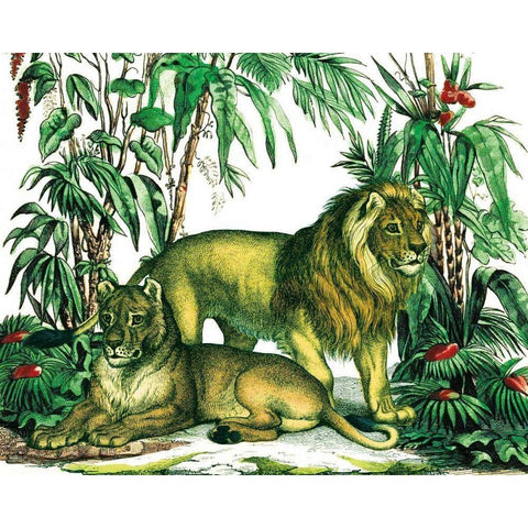 Jungle Flair VI Gold Ornate Wood Framed Art Print with Double Matting by Wild Apple Portfolio