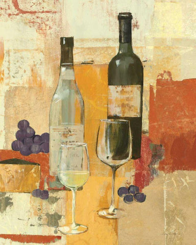 Contemporary Wine Tasting II White Modern Wood Framed Art Print with Double Matting by Tillmon, Avery