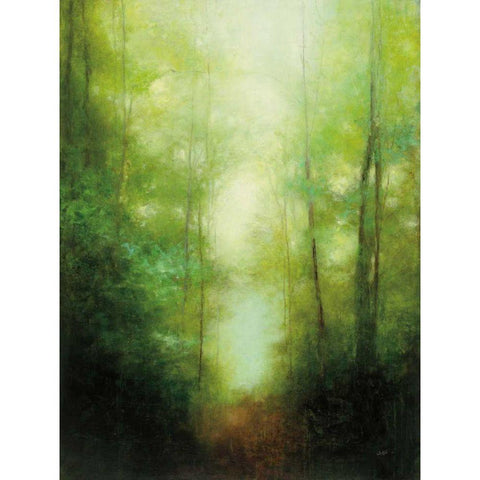 Into the Clearing White Modern Wood Framed Art Print by Purinton, Julia
