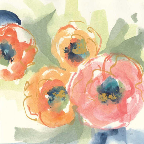 Buttercup I Gold Ornate Wood Framed Art Print with Double Matting by Paschke, Chris