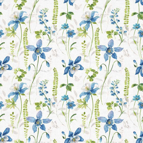 Blue and Green Garden Step 01 White Modern Wood Framed Art Print by Audit, Lisa