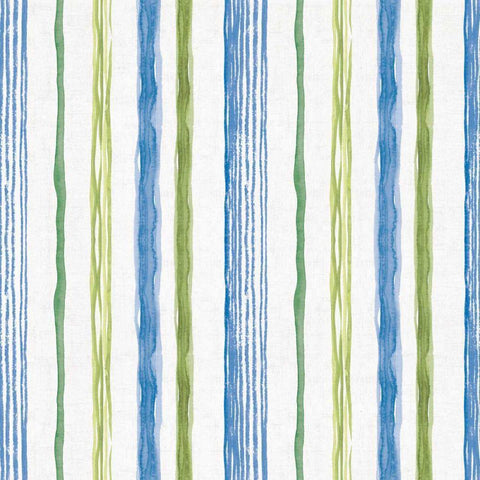 Blue and Green Garden Step 06 Black Modern Wood Framed Art Print with Double Matting by Audit, Lisa