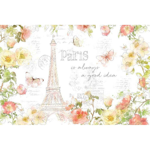 Painting Paris I White Modern Wood Framed Art Print by Pertiet, Katie