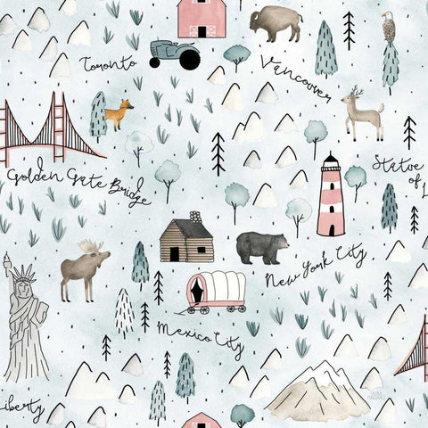 World Traveler Pattern VI Black Ornate Wood Framed Art Print with Double Matting by Marshall, Laura