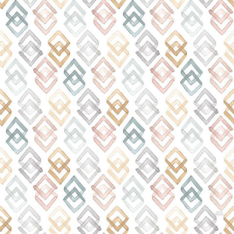 World Traveler Pattern X Gold Ornate Wood Framed Art Print with Double Matting by Marshall, Laura