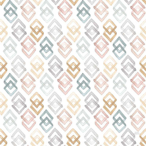 World Traveler Pattern X White Modern Wood Framed Art Print with Double Matting by Marshall, Laura