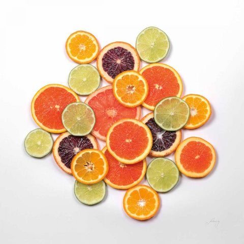 Sunny Citrus I Crop Gold Ornate Wood Framed Art Print with Double Matting by Bradley, Felicity