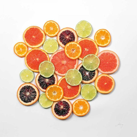 Sunny Citrus II Crop White Modern Wood Framed Art Print by Bradley, Felicity