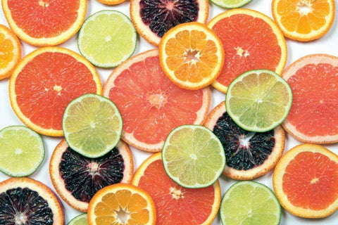 Sunny Citrus IV White Modern Wood Framed Art Print with Double Matting by Bradley, Felicity