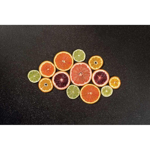 Citrus Drama I White Modern Wood Framed Art Print by Bradley, Felicity