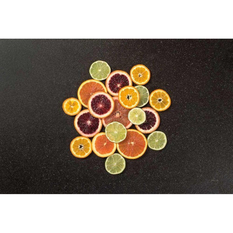 Citrus Drama II Black Modern Wood Framed Art Print by Bradley, Felicity