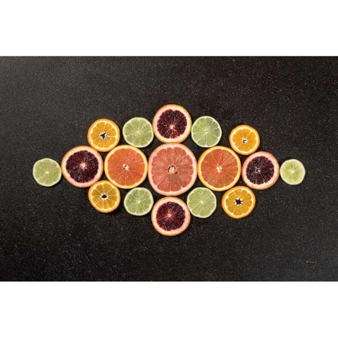 Citrus Drama III White Modern Wood Framed Art Print by Bradley, Felicity