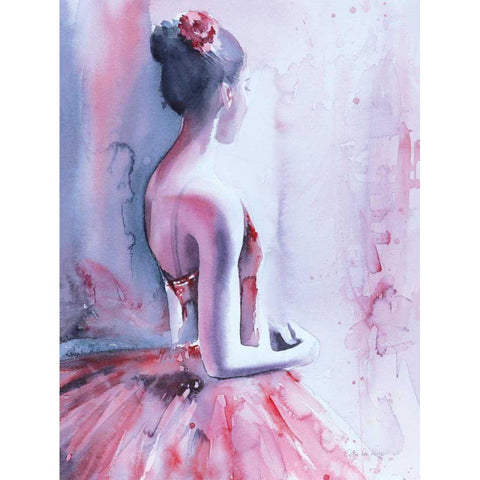 Backstage Nerves White Modern Wood Framed Art Print by Valle, Aimee Del